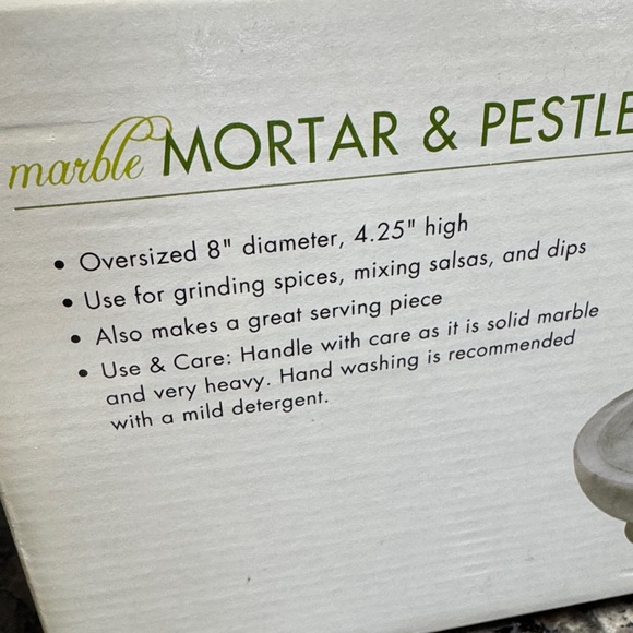 White Marble Mortar Bowl - Picture 6 of 8